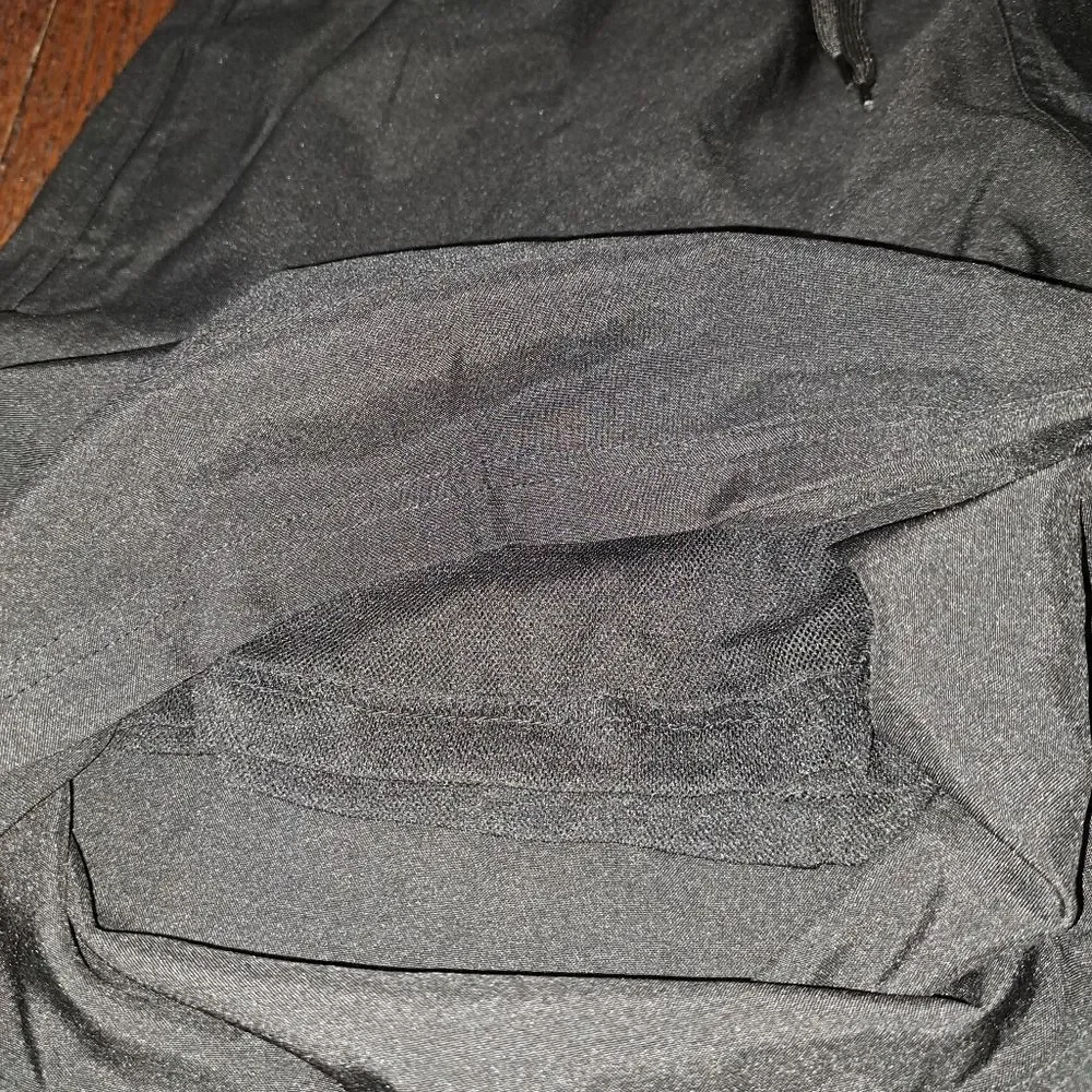 New Mens XXL West Loop Black Lined Elastic Drawstring Waist Bermuda Long  Shorts